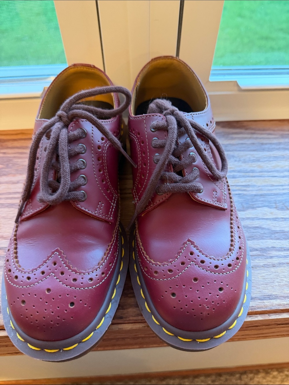 Dr. Martens Burgundy Brogue Oxford Flats